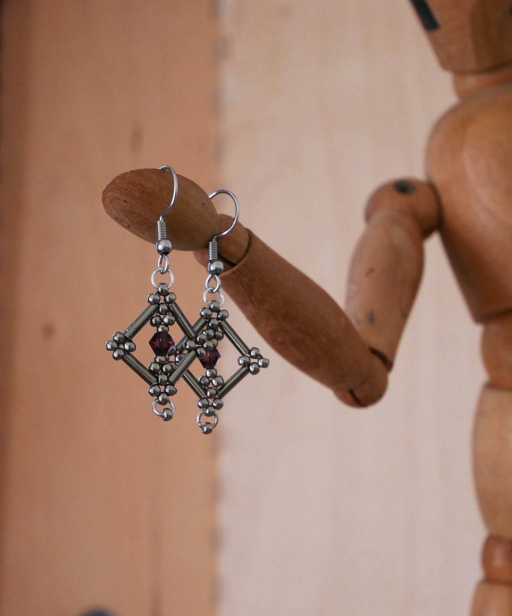 Triceratium Spécimen n°2 • Boucles d'oreilles