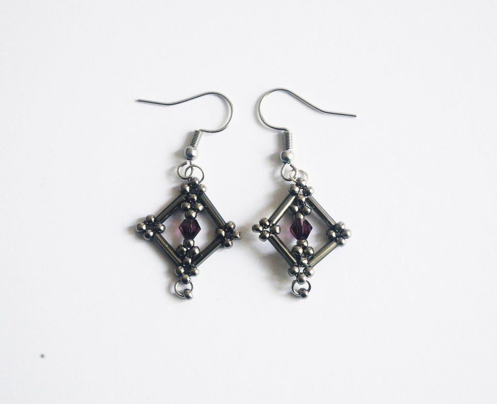 Triceratium Spécimen n°2 • Boucles d'oreilles